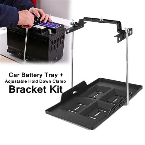 metal car battery bracket|battery strap hold down brackets.